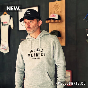velojunkie cap in bikes we trust