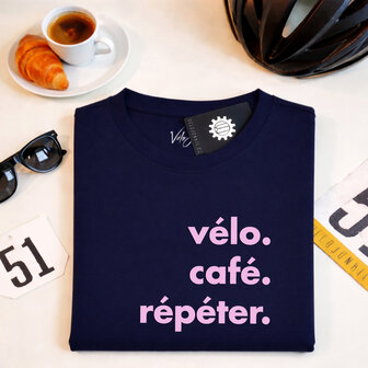 velo cafe repeter T-shirt